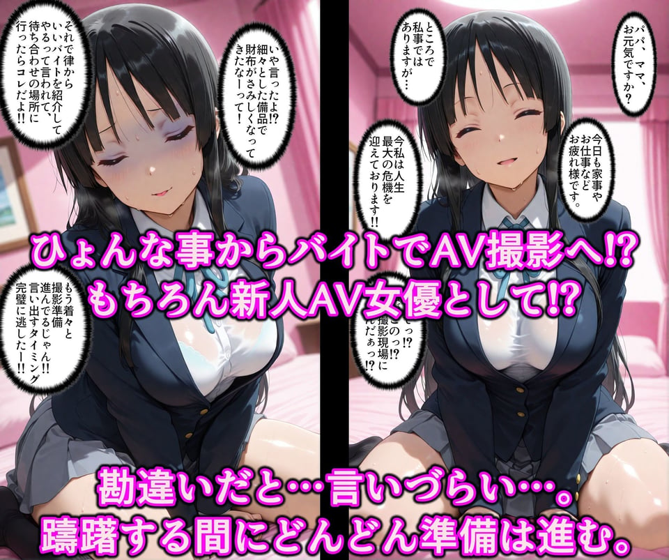 ちがっ!?エッチになったのは薬のせい!!現役黒髪けいおん部員がAVデビュー!?極太チンポでアヘ堕ちいいなり淫乱女優 2 ページ目