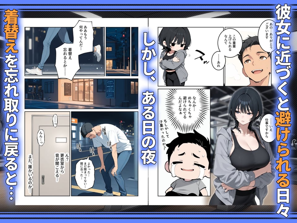 俺を嫌ってると思ってた美人トレーナーが実は体臭に興奮する汗匂いフェチだったので、筋トレ後の蒸れチンコでチン嗅ぎセックスしてあげた話 2 ページ目