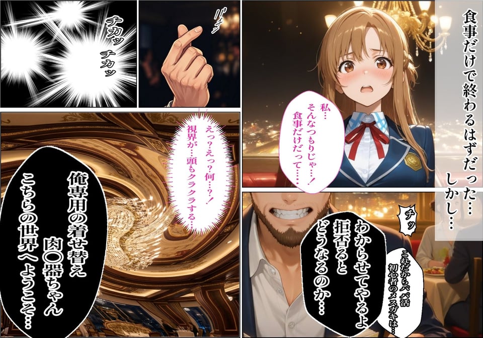 【パパ活×催〇】放課後の裏バイト-パパ活初心者の処女J〇が催〇で『パパ専用着せ替え肉便器』になっちゃった話-結城ア〇ナ- 3 ページ目