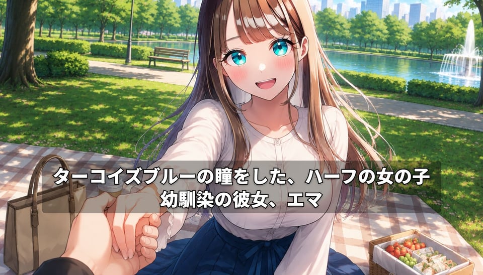 【GAME】ターコイズアイズの巨乳ハーフ彼女がおじさんに寝取られた話 1 ページ目