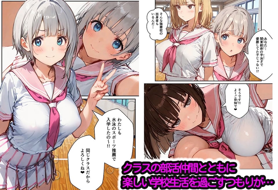 風俗養成校に入学した部活女子がハーレム性特訓 2 ページ目
