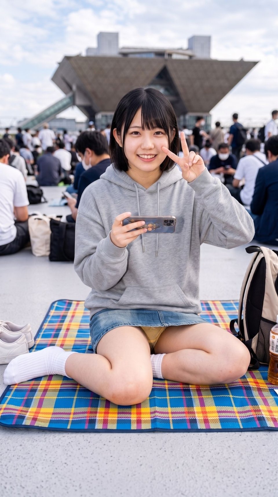 同人イベントの無防備すぎる座りパンチラ盗撮特大号・視線誘導で楽しむ16のラッキーストーリー 1 ページ目