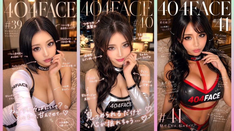 【404FACE】GARQUEEN ド派手メイクの最強レースクイーンギャルに大量顔射！☆48人☆【4K超高画質動画】Facial Compilation 7 ページ目