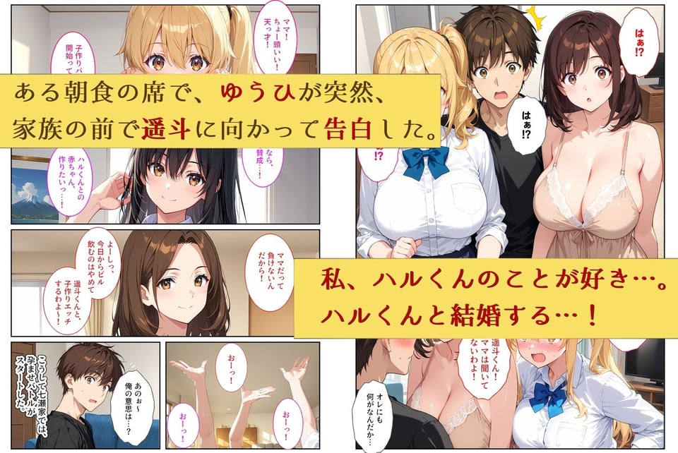 養子になったら爆乳義母と双子義妹に誘惑されて中出しセックスしています!〜孕ませバトル編〜 4 ページ目