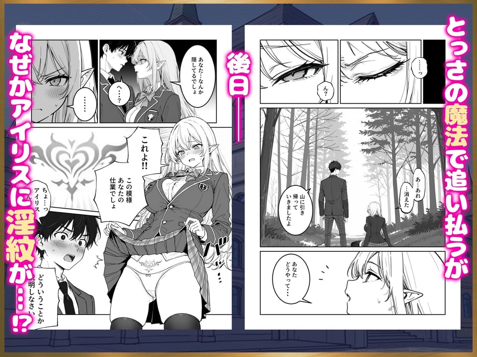 エリートお嬢様エルフが催淫魔法にかかってしまい中出しセックス中毒に!? 2 ページ目