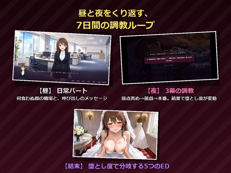 結婚半年前の貞淑OLを、触れて囁いて7日間で堕とすNTR 4 ページ目
