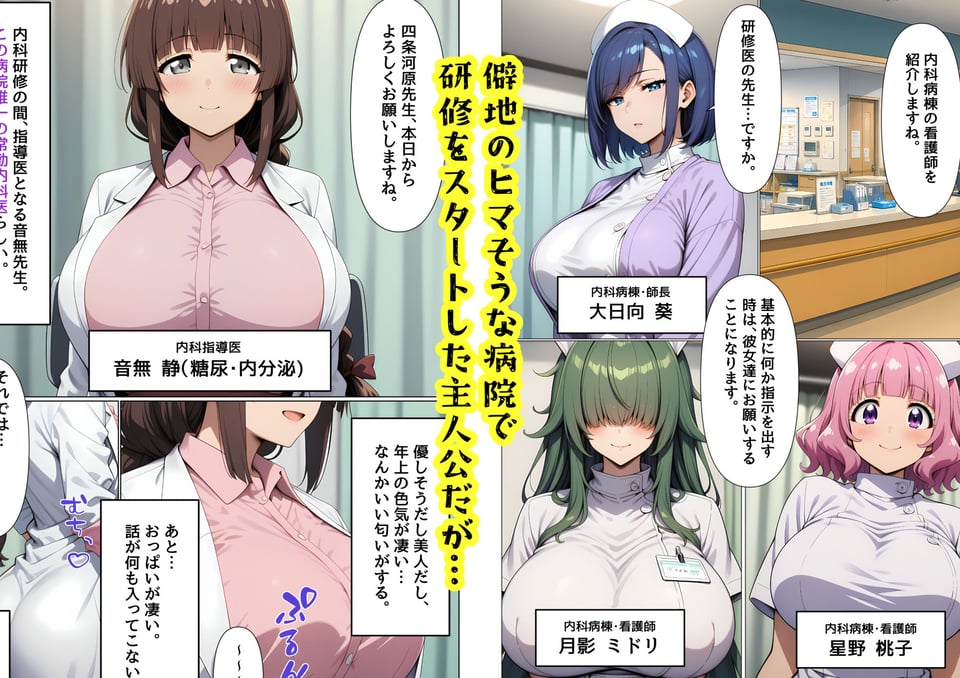 ピンク病院研修医物語〜爆乳女医とナースに搾られ放題され放題〜 1 ページ目