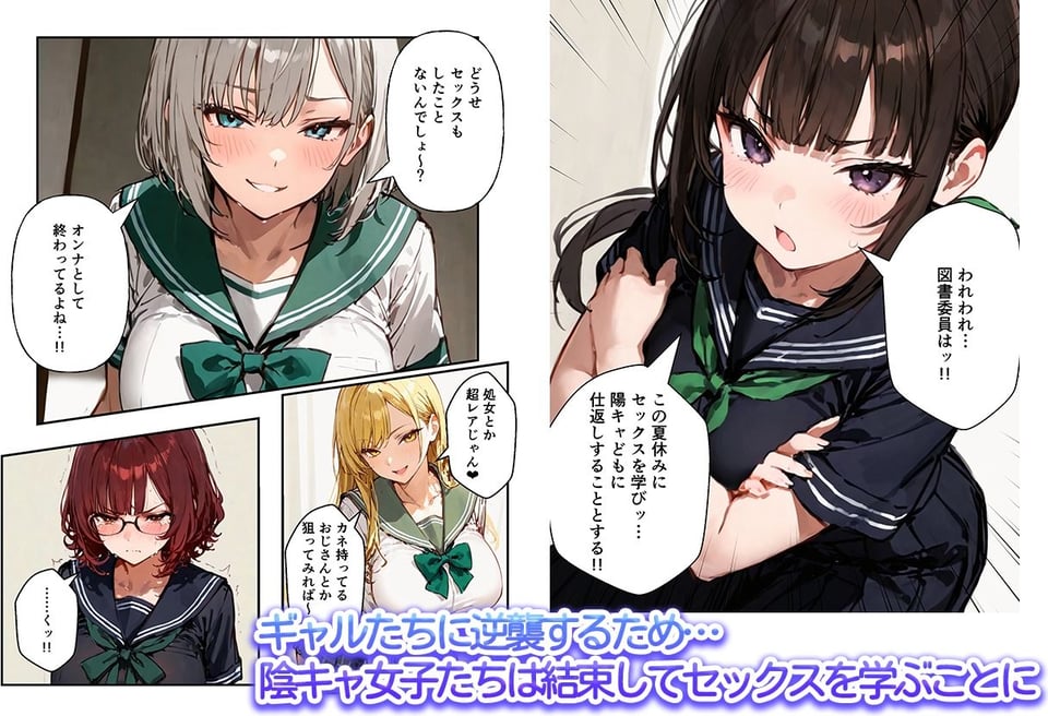陰キャ女子ばかりの図書委員会でエロ本を見ながらコスプレセックスした話 3 ページ目