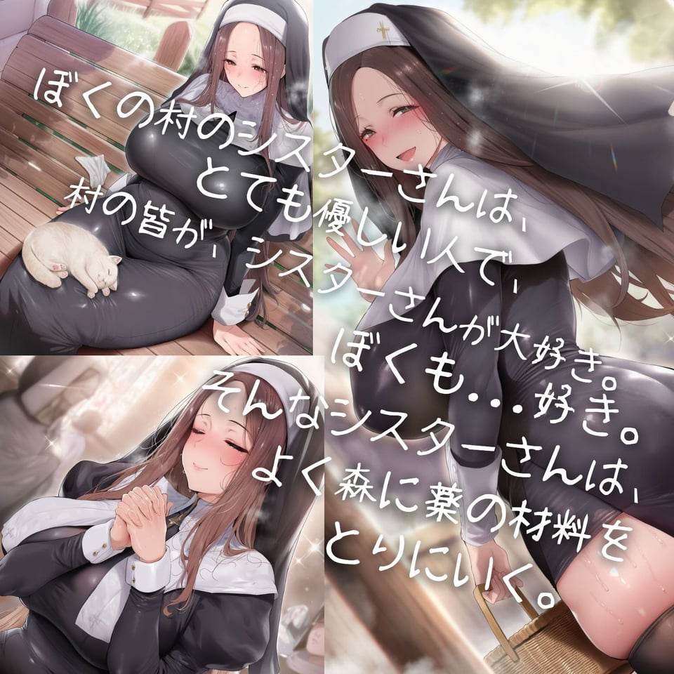 (憧れのお姉さん異種姦BSS CG458枚)ぼくの好きな村のシスターさんはよく森に行って... 1 ページ目