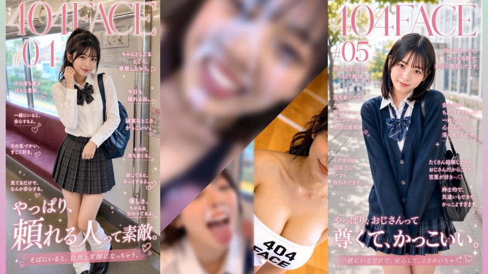 【404FACE】反転世界スキルを使いJK無双してしまうおじさんの世界線！大量顔射☆おまけ込み計36発射☆【4K超高画質動画】Facial Compilation 3 ページ目
