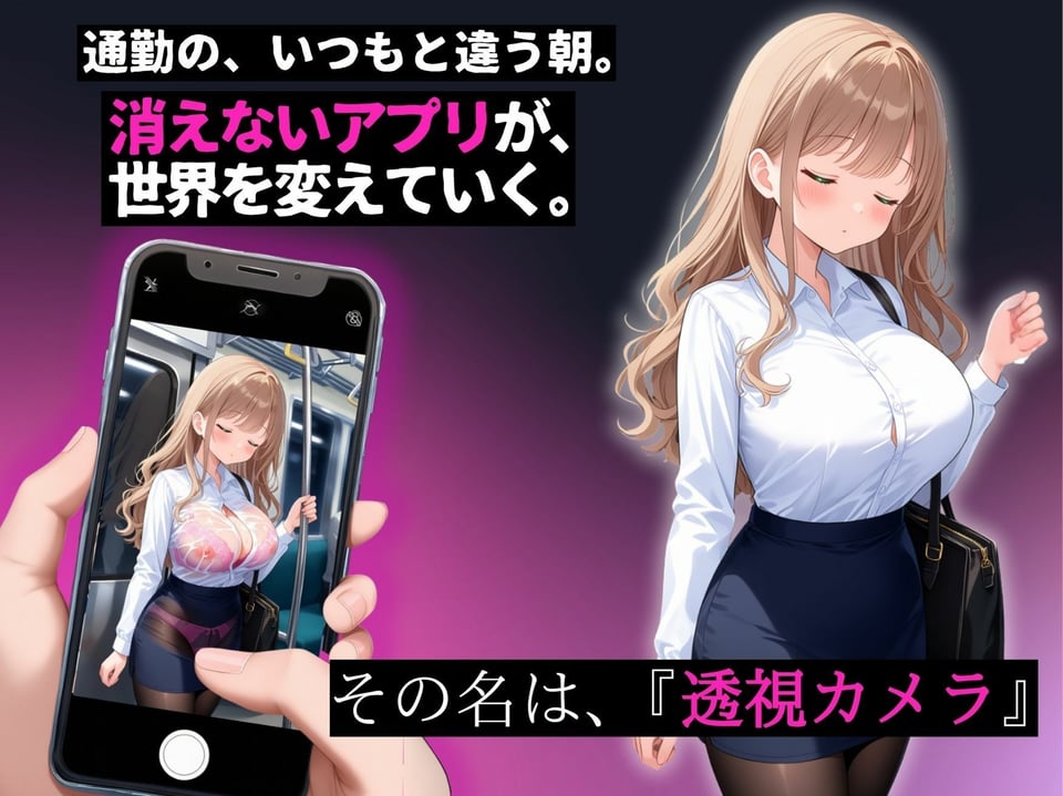 【スマホ対応】透視×時間停止 止まらない欲望と止まった時間〜通勤OL編〜 1 ページ目