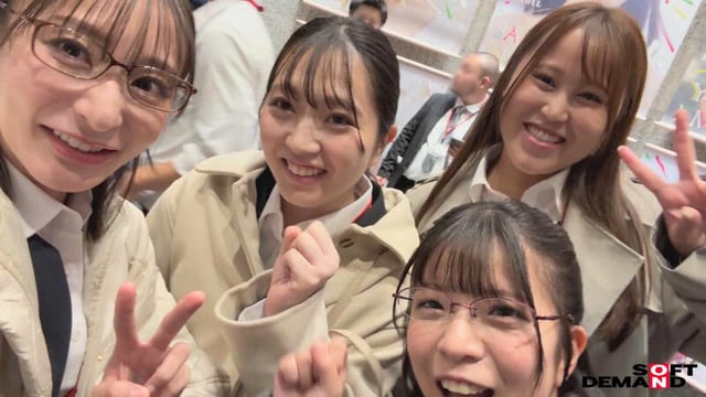 SOD深夜のゴミ拾いの裏でお酒が入って同僚とセックスしていたSOD女子社員4名 2