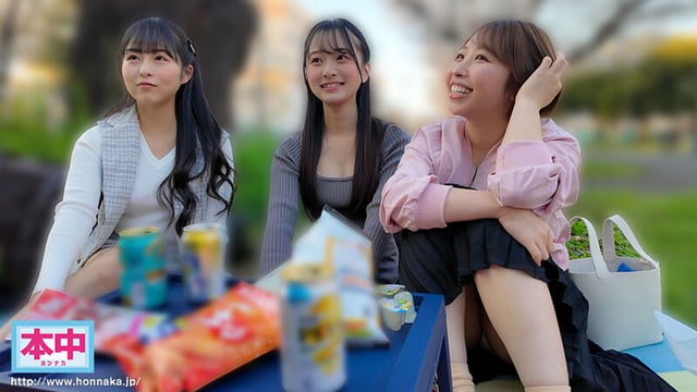 女だけで花見してるグループをナンパした結果 宍戸里帆 花守夏歩 本城はな 1