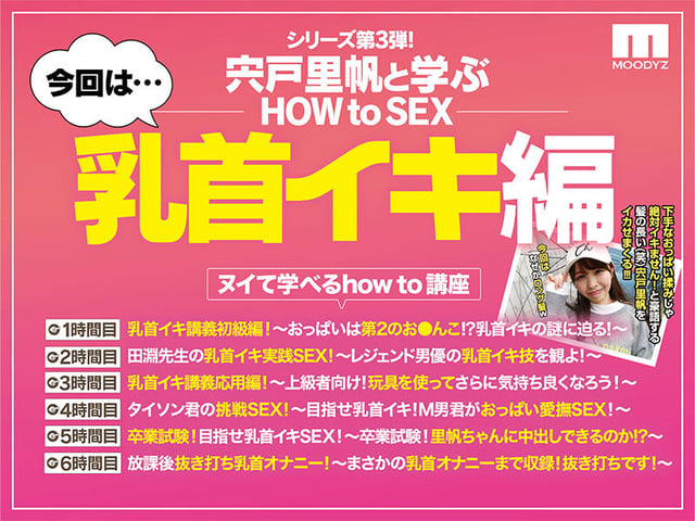 観れば絶対乳首イキさせられる!アナタもヌイて学べる宍戸里帆と一緒に!How to SEX!「乳首イキできたら中出し」編 2