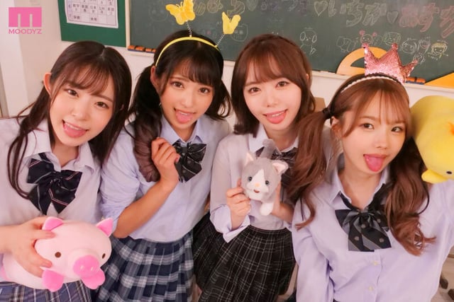 涎たっぷりベロキスハーレム学園 美少女生徒4人に挟まれて唾液ぐっちょり舐め犯●れて何度も射精くッ! 松本いちか 百瀬あすか 渚みつき 沙月恵奈 10