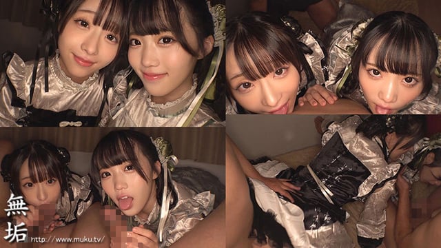 新気鋭ロ●ータ服の仲良し2人組。百合に挟まり乱れさせる発情オフパコ着衣交尾。 有馬美玖 小島みこ 13