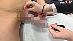 SOD女子社員 試験官9名が全裸男性1名へち○ぽの勃起からザ～汁射精を手厚いサポート付きでじっくり審査 新人AV男優CFNMハーレムオーディション 5