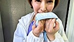 街角で声をかけてパンツの染みを見せてもらう アパレル店員 さつきちゃん 11