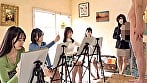写生に夢中!?美人揃いのデッサン教室にバイトへ行ったら、まさかのヌードモデル!?アソコをじぃ~~っと観察されてるうちに勃起してるのがバレてしまい、射精させられてしまうボク 1