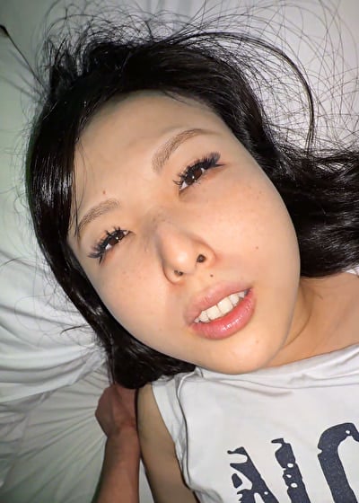 【個人撮影】横山夏希の肉厚舌ディープキス＆ツバ鼻吸い