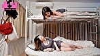 え！？上からおっぱいが降ってきた！？？2段ベッドの上から零れ落ちる爆乳を揉みながら愛を育む夜のレズ性活 谷あづさ 二宮和香 2