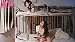 え！？上からおっぱいが降ってきた！？？2段ベッドの上から零れ落ちる爆乳を揉みながら愛を育む夜のレズ性活 谷あづさ 二宮和香 11