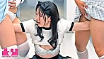 Wカニばさみおまんまんホールドレズ電車 図書館で働く黒髪美少女が同じ車両で偶然出会ったギャルカップルの太ももにはさまれ身動きがとれない状況で挟み撃ちレズ開発された 皆月ひかる 和久井美兎 江戸川もなか 16