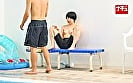 つるぺた素人女子だって男水着チャレンジ 県民プールでバレないように男子のふりして羞恥ミッション！だけのはずが･･･ボーイッシュSEXでなんか興奮しちゃって中出し許しちゃった／／／ しずく＆りおん 8