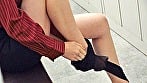パンスト美脚秘書に丁寧語を使われながら上から目線で痴女られて・・・ 2 6