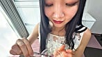 【個人撮影】桃瀬まゆの舌ブラシで「汚舌苔」採取 12