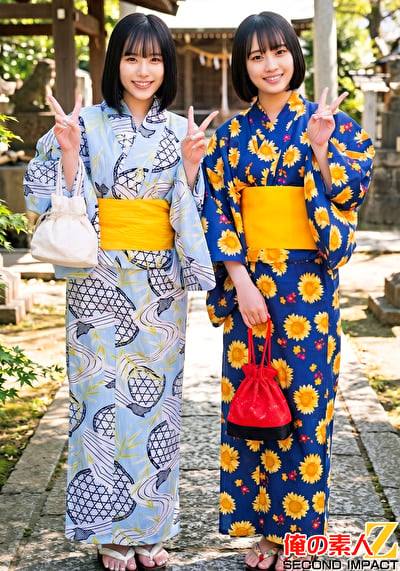 祝夏！花火大会に来てた浴衣美人と激えち野球拳！りいさちゃんとあいちゃん