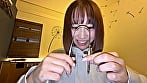 【個人撮影】渡来ふうの舌ブラシで「汚舌苔」採取 17