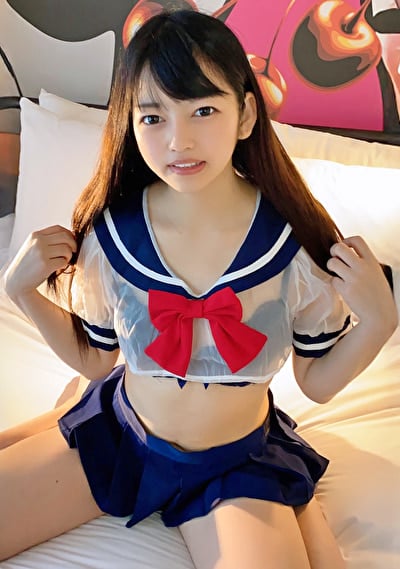スケスケ制服で誘惑！むちむち美少女とイチャラブエッチ！