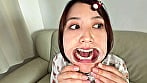 【個人撮影】浅桜エリの喉チンコ触り＆口内観察 13
